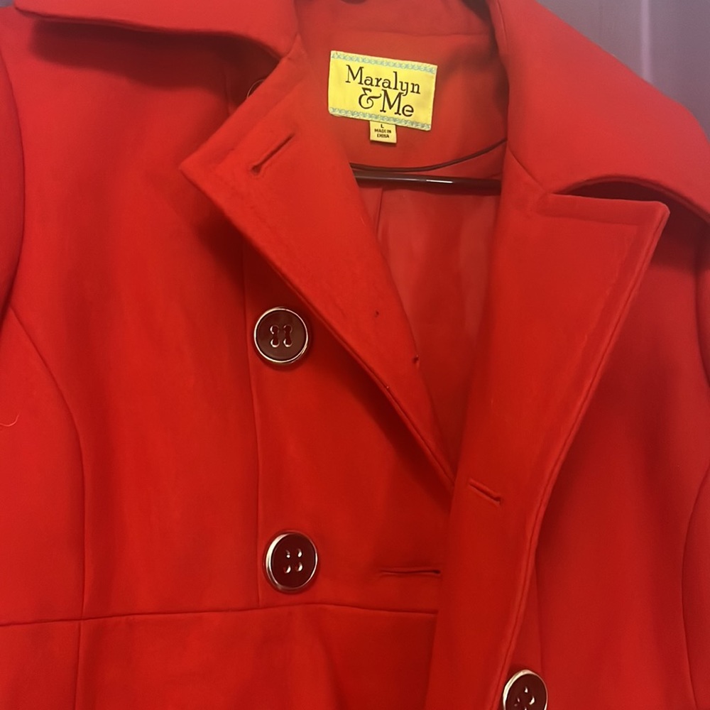 Red pea coat - Picture 2 of 4